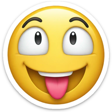 Smile face with heart sticker