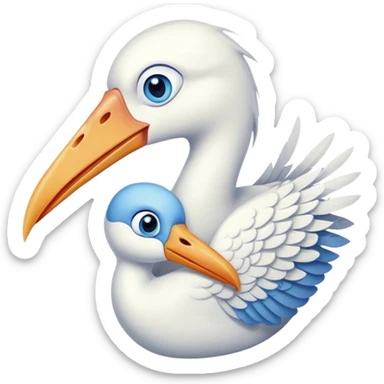 stork with Baby  sticker