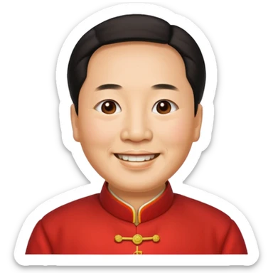 Mao zedong happy sticker