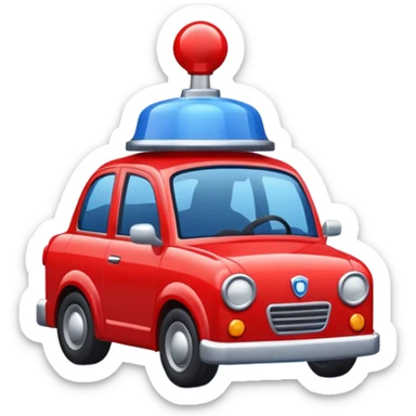 SIRENA DE CARRO DE POLICIA  sticker