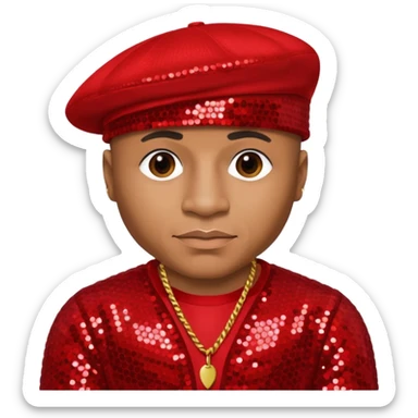 LL Cool J with red sequin outfit sticker