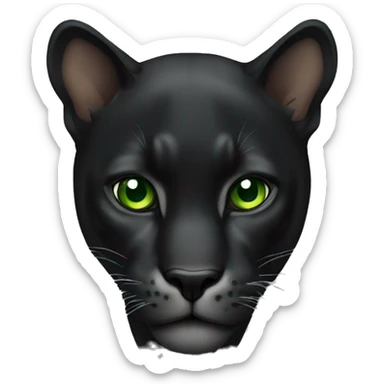 Animal pantera negra con ojos verdes sticker