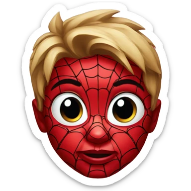spiderman baby face sticker