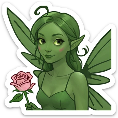 Black , fairy , rose , Wings , beautiful  sticker