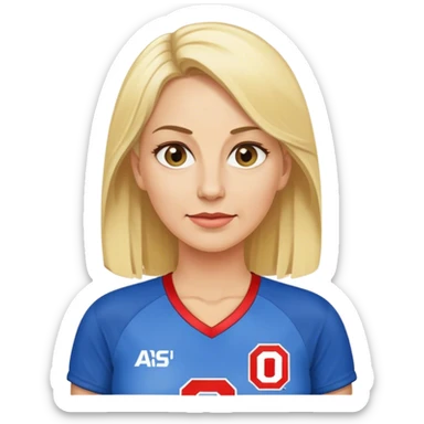 Une femme blonde d’une quarantaine d’années qui est supporter de l’O.M. sticker