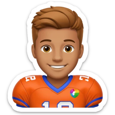 A LGBTQ football player sticker