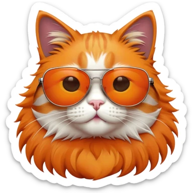 Cat with sunglasses sticker