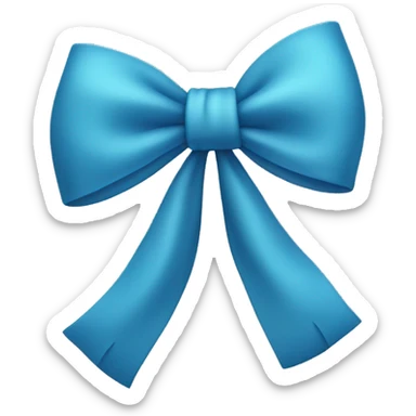 Cute blue bow sticker