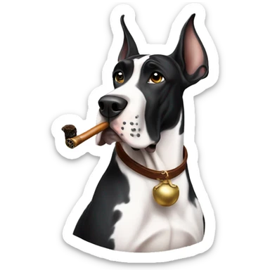 great dane smoking pipe sticker