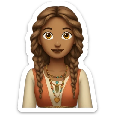 bohemian women. sticker