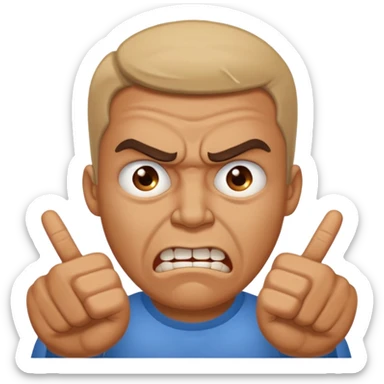 Angry man saying please stop talking  sticker