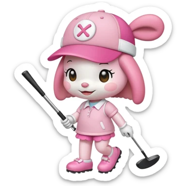 my melody golfing sticker