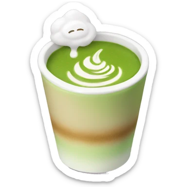 matcha latte  sticker