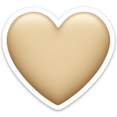 Beige heart  sticker