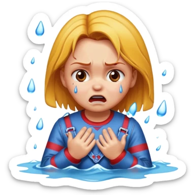 Girl name chucky crying and flooding the place, her name must be written  sticker