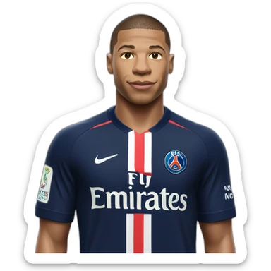 Mbappe With à shirt to psg sticker