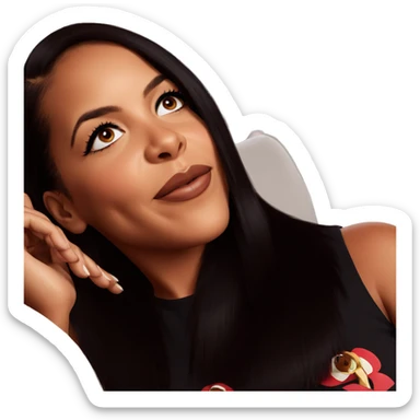 realistic portrait of girl sticker