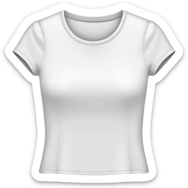 white women's t-shirt with round neck and short cap sleeves, fitted feminine cut, only the garment, isolated on white background, no model sticker