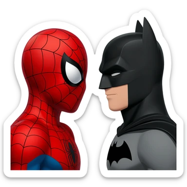 Spider Man & Batman sticker