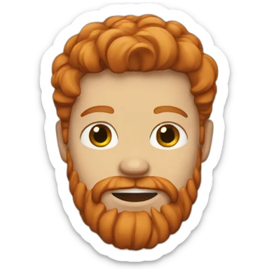 Redhead men ginger with beard sticker