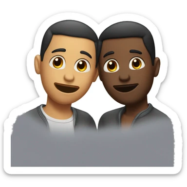 Gay couple kissing sticker