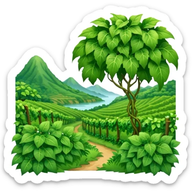 humid weather landskape sticker