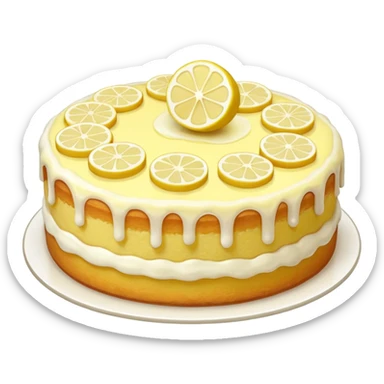 A delicious lemon cake emoji. sticker