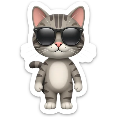 Cat with sunglasses sticker
