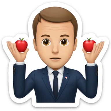 Macron entrain de faire caca sticker
