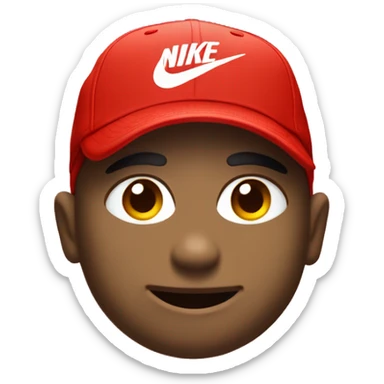 Red hat with Nike swoosh on the front  sticker