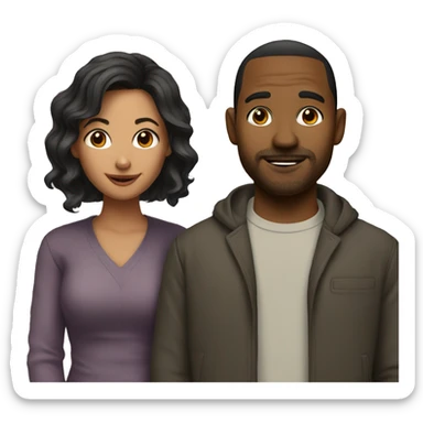 samantha and martin  sticker