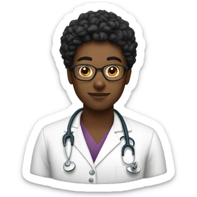 black medical student sticker