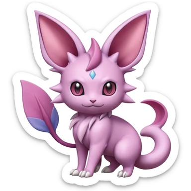 Nidorino-Espeon-Skitty-Pokémon-Fakémon-hybrid-creature (full body) sticker