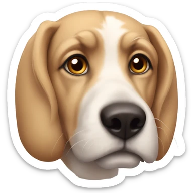 intense canine close up sticker