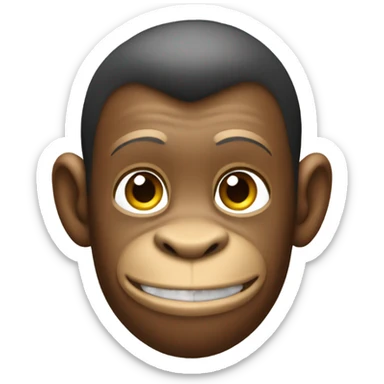 Monkey with a MASSIVE low taper fade sticker