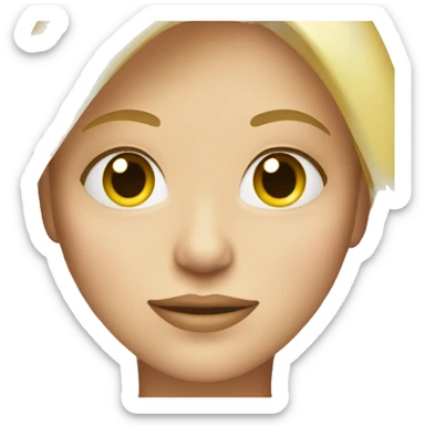 Woman of 29 years, blonde, round far sticker