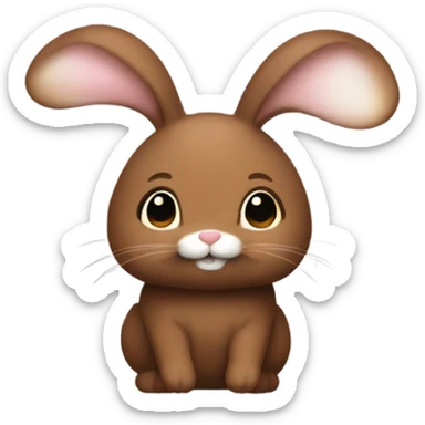 brown minilop bunny sticker