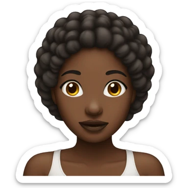black girl with mole above lip sticker