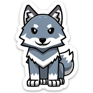 Minecraft wolf sticker