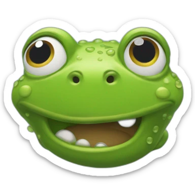 Simpsons cry frog sticker