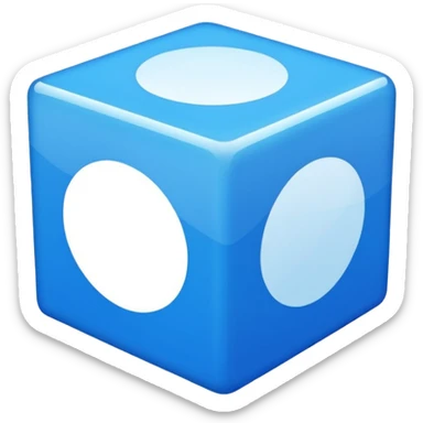 Cube BLUE  sticker