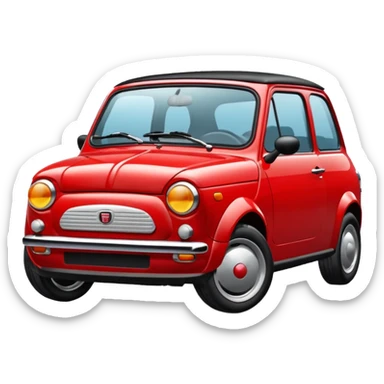 fiat mini rosso sticker