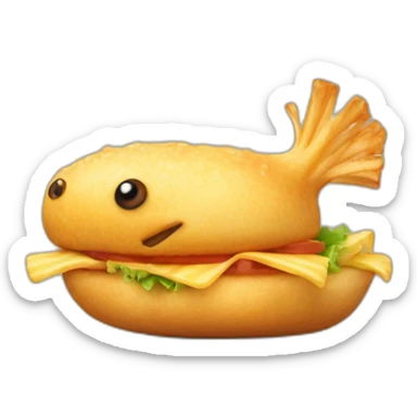 Kibbeling frituur sticker