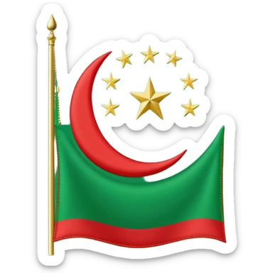 Türkmen flag mi sticker