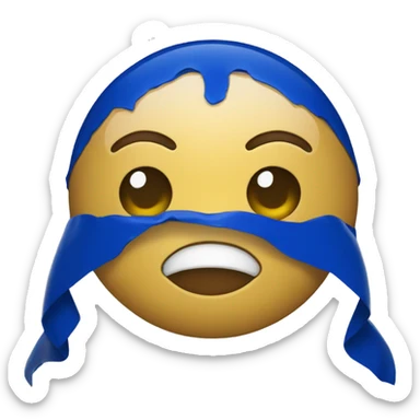 bandeira com cruz azul e fundo branco sticker