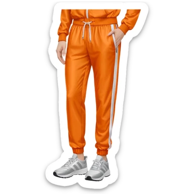 Tracksuit bottom orange sticker