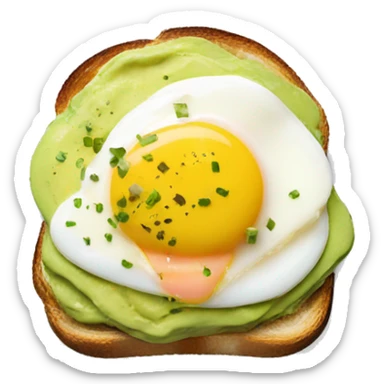 avocado toast an eggs benedict sticker
