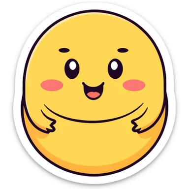 emoji with chubby cheeks sticker