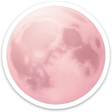 pastel pink moon sticker