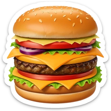 hamburguesa con cheddar sticker